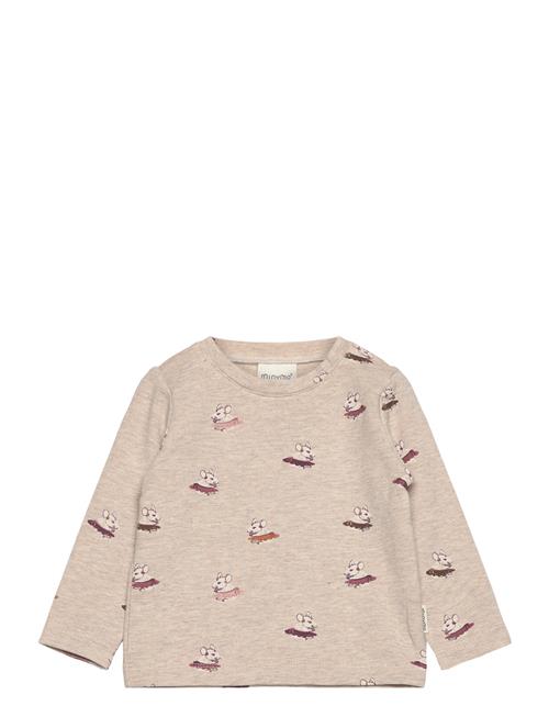 T-Shirt Ls Aop Sweat Minymo Beige