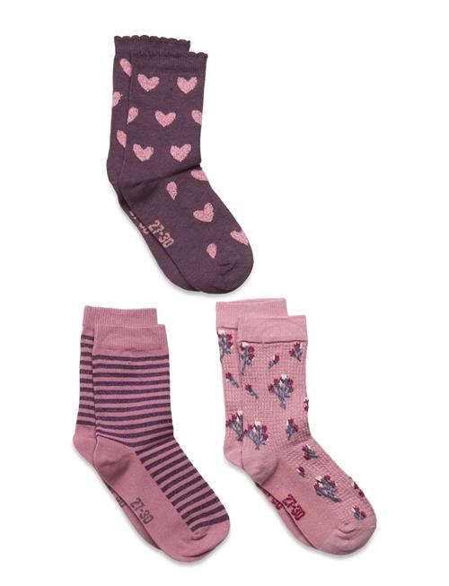 Minymo 3-Pack Socks Minymo Pink