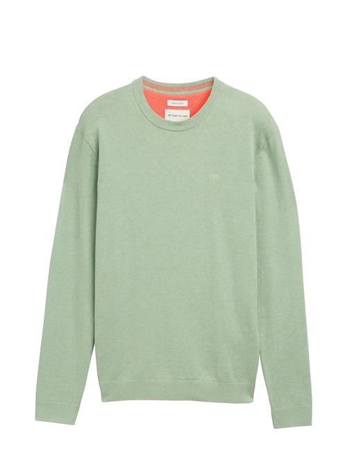 Se Basic Crewneck Knit Tom Tailor Green ved Booztlet