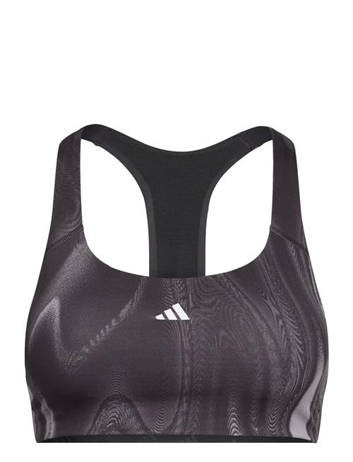 adidas Performance Powerimpact Training Medium Support 3 Stripes Bra Adidas Performance Grey