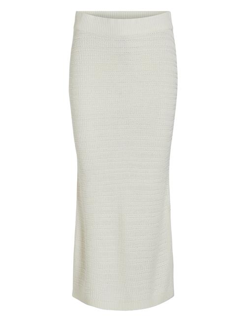 Vila Vimargot Midi Knit Skirt/Ln Vila White