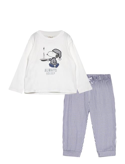 Mango Long Snoopy Pyjama Mango White