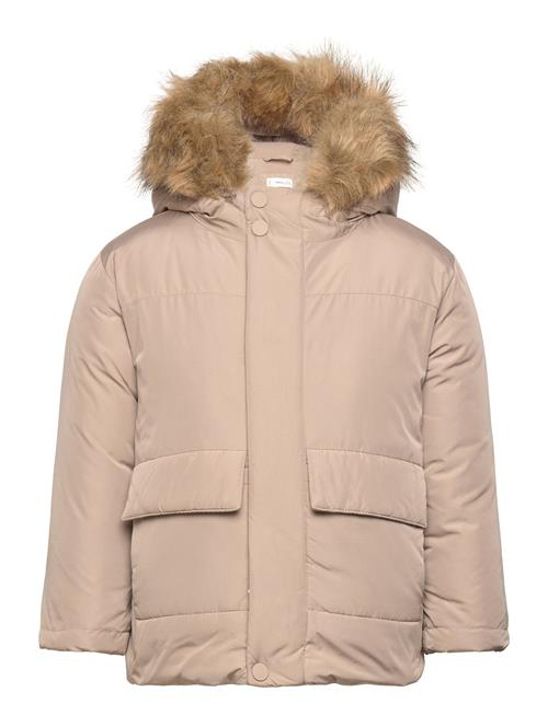 Mango Fleece-Lined Quilted Anorak Mango Beige