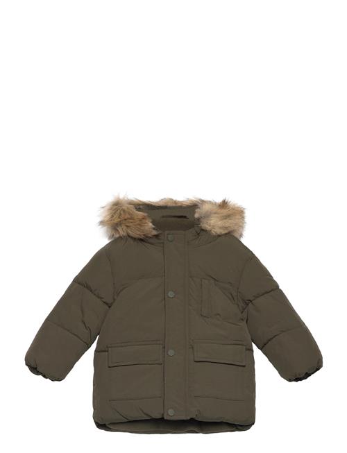 Fleece-Lined Quilted Anorak Mango Green