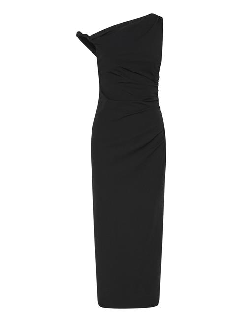 Mango Asymmetrical Dress With Gathered Details Mango Black