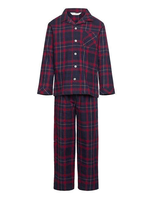 Mango Two-Pieces Check Long Pyjamas Mango Navy