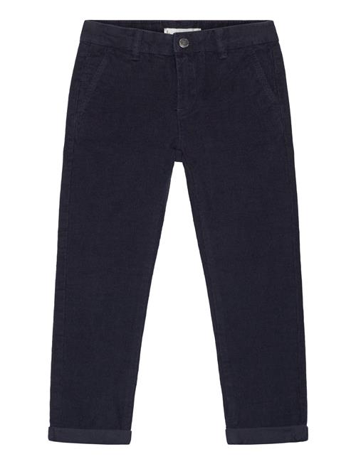 Corduroy Straight Trousers Mango Navy