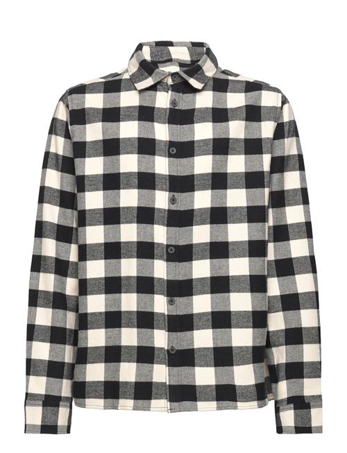 Mango Check Cotton Shirt Mango Black