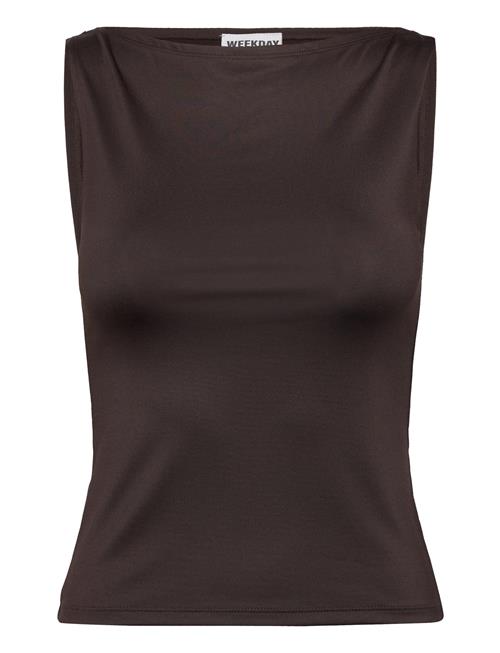 Annie Boatneck Sleeveless Top Weekday Brown