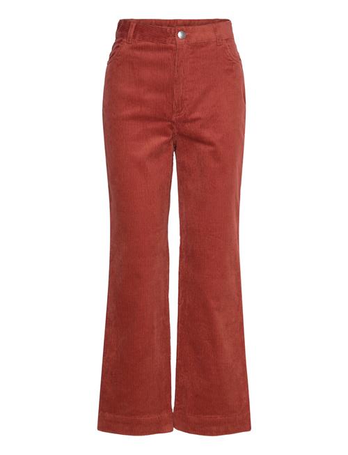 Monki Regular Waist Straight Leg Corduroy Trousers Monki Red