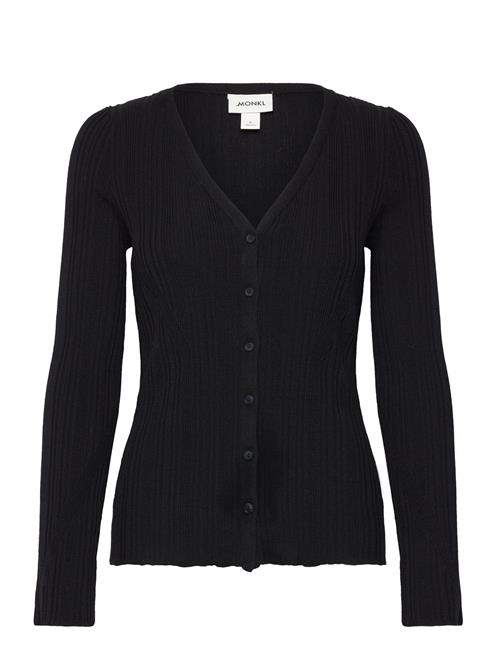 Long Rib Knit Cardigan Monki Black