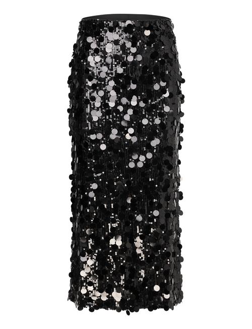 Zandrea Sequin Ankle Skirt Bubbleroom Black