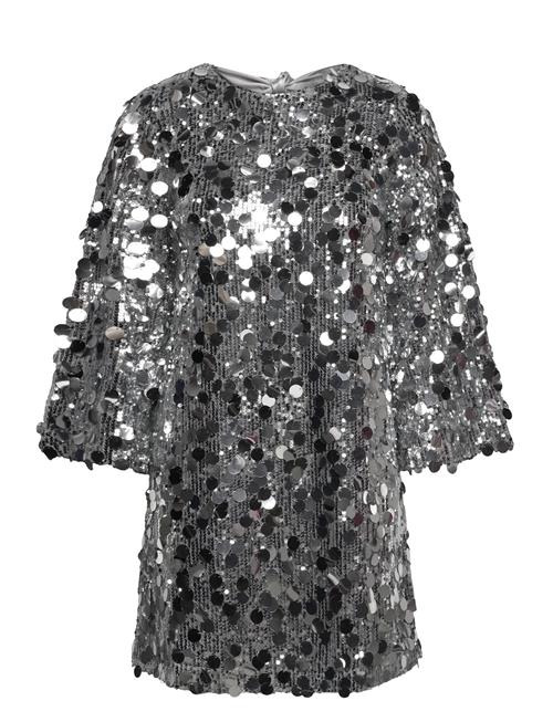 Bubbleroom Zandrea Sequin Bow Dress Bubbleroom Silver