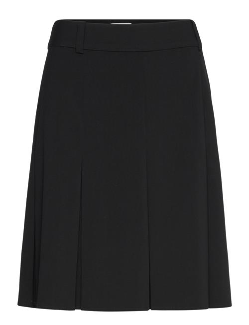 Pleated Midi Suiting Skirt Weekday Black