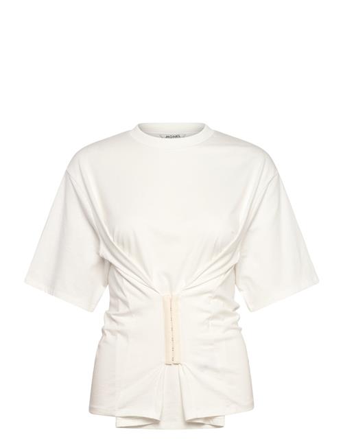 Monki Short Sleeve Waist Top Monki White