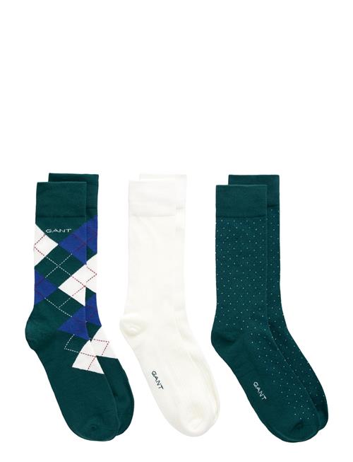 Argyle Socks 3-Pack Gift Box GANT Green