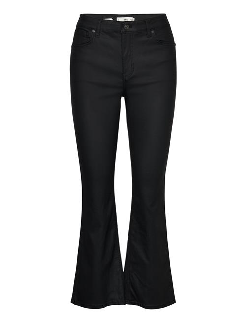 Sienna Waxed Flared Cropped Jeans Mango Black