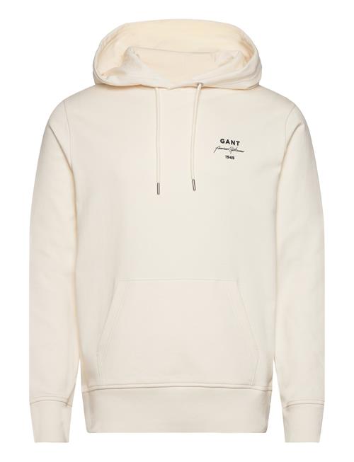 Logo Script Hoodie GANT Cream