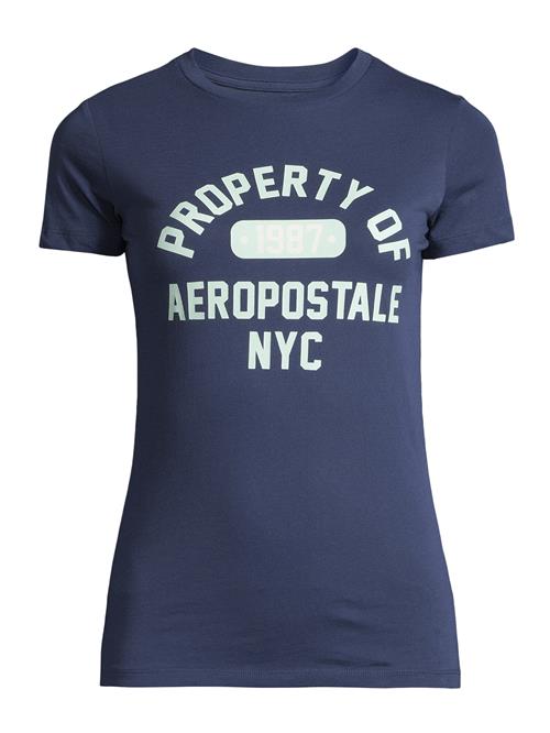 AÉROPOSTALE Shirts  navy / pastelgrøn