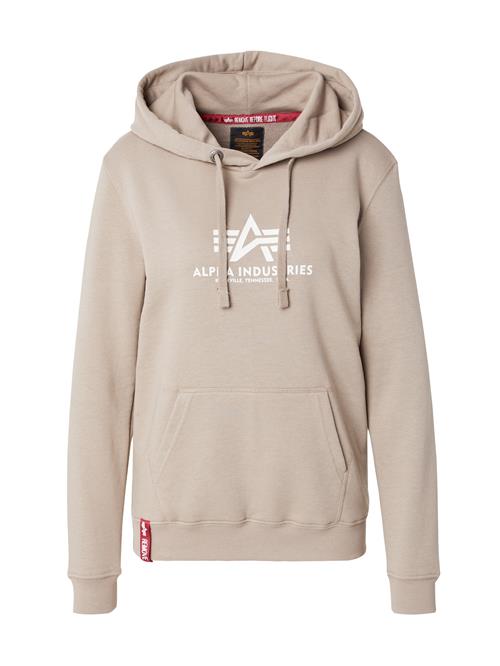 ALPHA INDUSTRIES Sweatshirt  beige / hvid