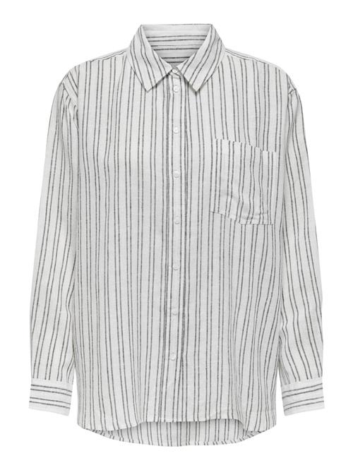 ONLY Bluse 'TOKYO'  mørkegrå / hvid