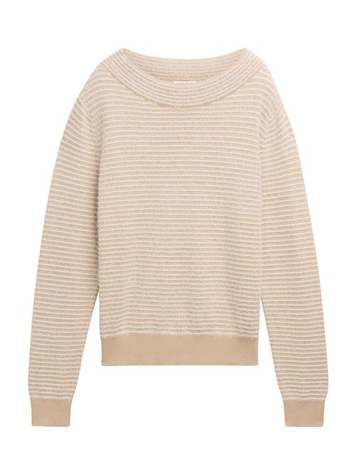 TOM TAILOR Pullover  cappuccino / hvid