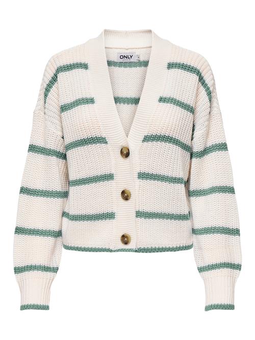 ONLY Cardigan 'ONLCAROLNICE'  creme / grøn