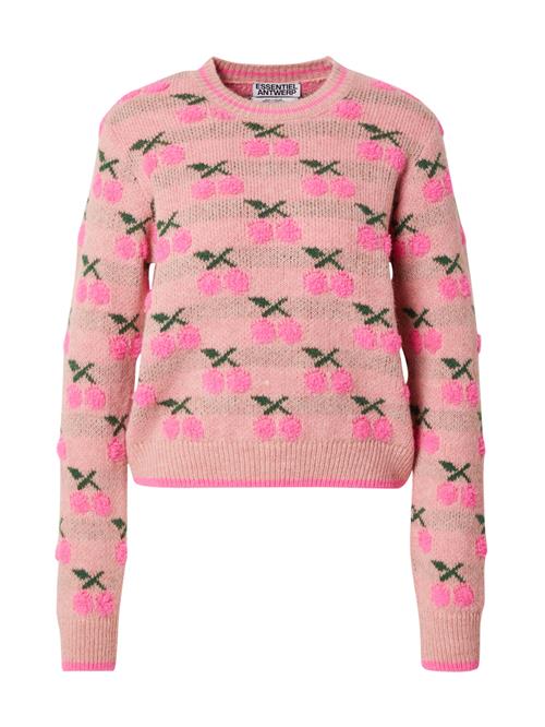 Essentiel Antwerp Pullover 'Hiroyal'  grøn / pink / lyserød