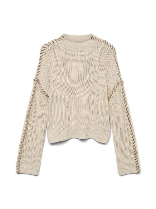 VERO MODA Pullover 'NEWCREAM'  creme / brun