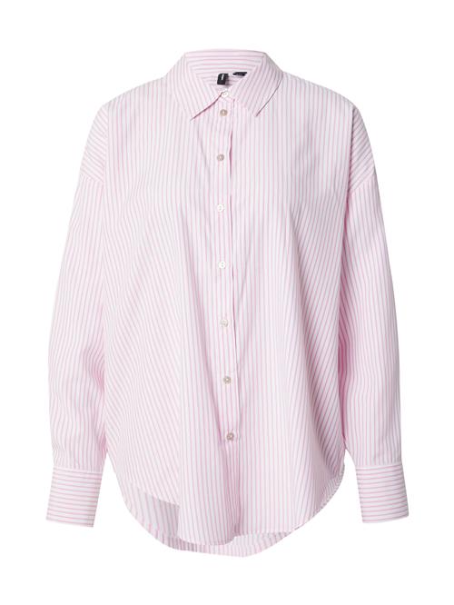 VERO MODA Bluse 'VMNORA'  lys pink / hvid