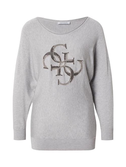 Se GUESS Pullover 'EMERIE'  grå-meleret / sort / sølv ved About You