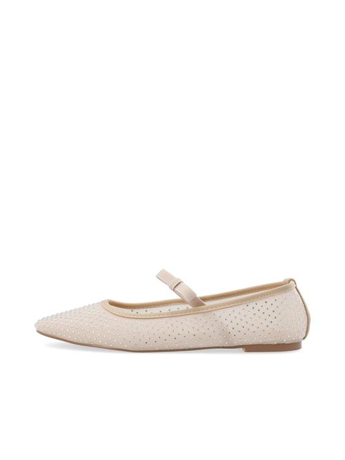 Bianco Ballerinasko med rem 'FALL'  ecru