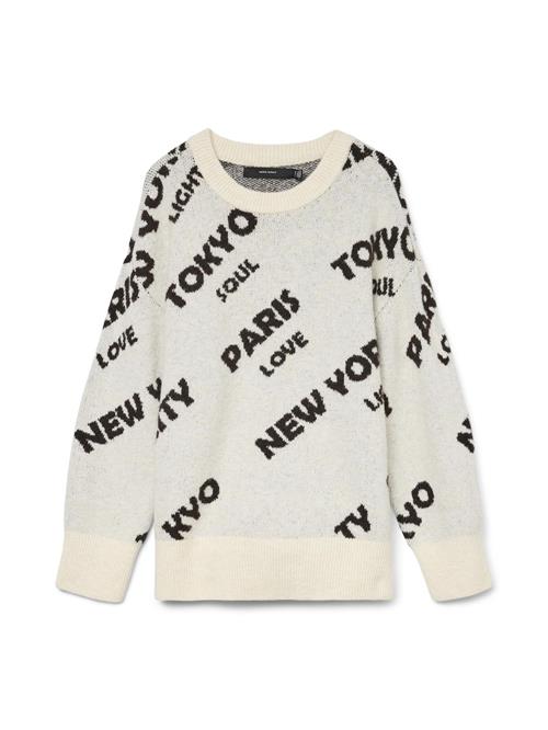 Se VERO MODA Pullover 'VMCity'  beige / mørkebrun ved About You