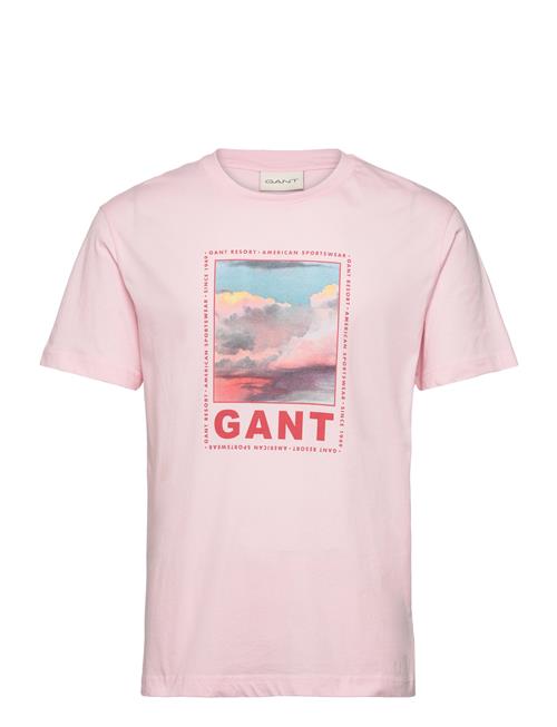 GANT Washed Graphic Ss T-Shirt GANT Pink