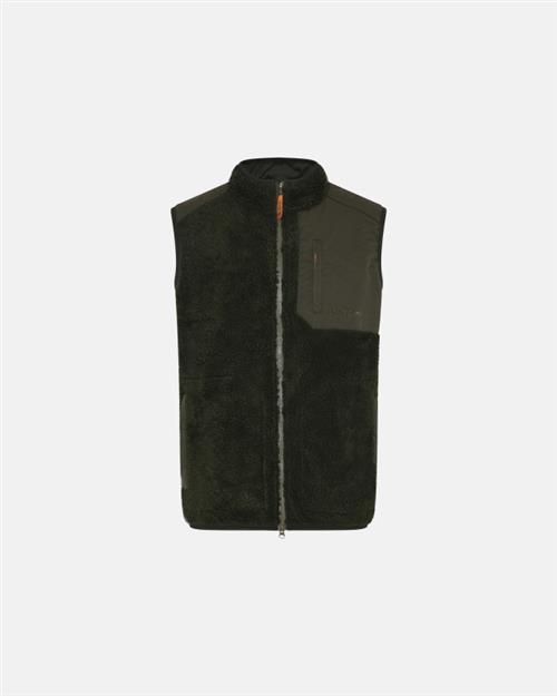 Teddy fleece vest | Polyester | Grøn