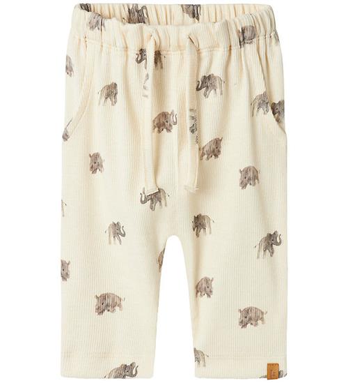 Lil Atelier Lil' Atelier Bukser - Rib - NbmGavo - Turtledove m. Print