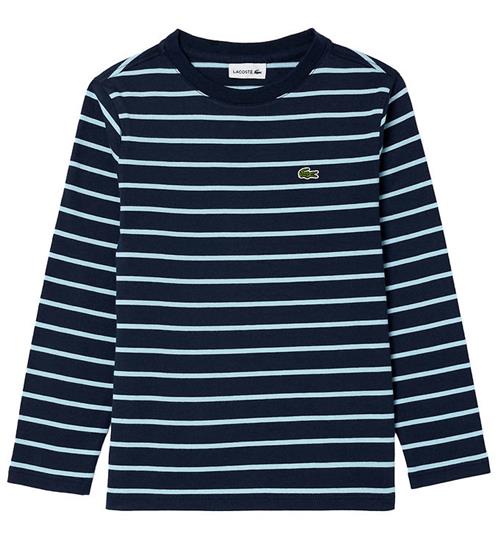 Lacoste Bluse - Navy/Overview m. Striber