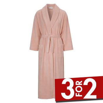 Damella Soft Velour Terry Robe Rosa Large Dame