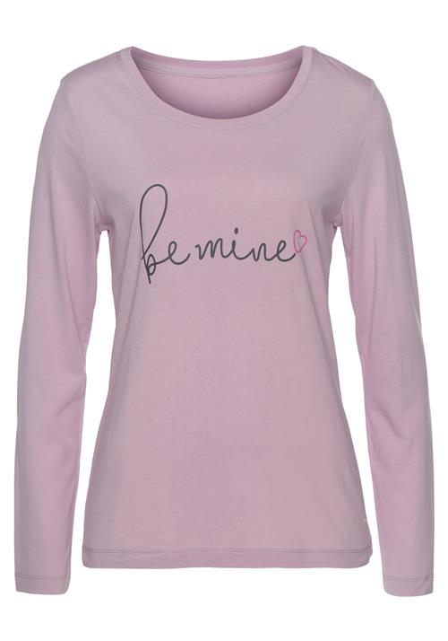 VIVANCE Pyjamas 'Love'  lilla / sort