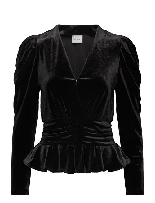 Dante6 D6Smoke Velvet Peplum Top Dante6 Black