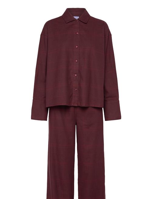 Calvin Klein L/S Buttondown & Pant Sleep Set Calvin Klein Burgundy