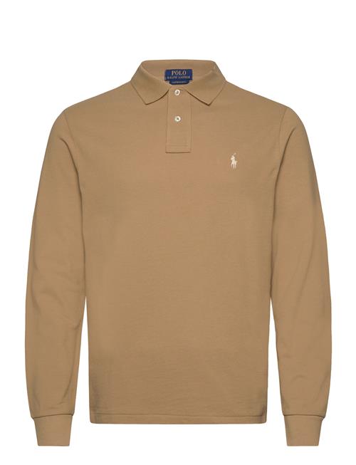 Polo Ralph Lauren Custom Slim Fit Mesh Polo Shirt Polo Ralph Lauren Beige