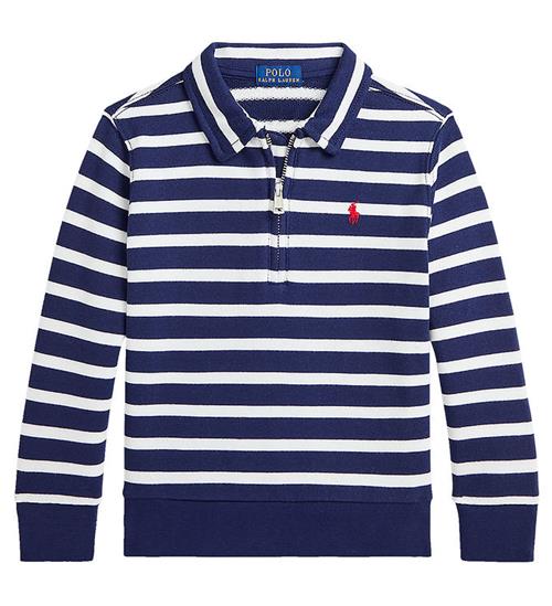 Polo Ralph Lauren Polobluse m. LynlÃ¥s - Navy/Hvidstribet