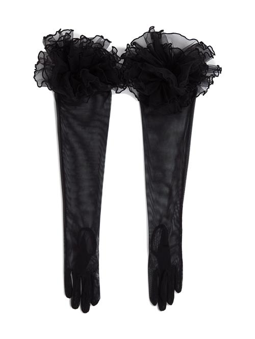 Se Karl Lagerfeld Fingerhandsker 'SIGNATURE LONG RUFFLED'  sort ved About You
