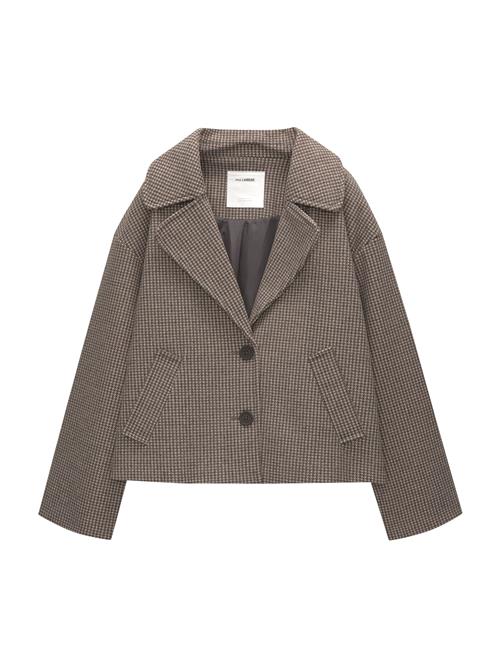 Pull&Bear Overgangsfrakke  beige / grå / mørkegrå