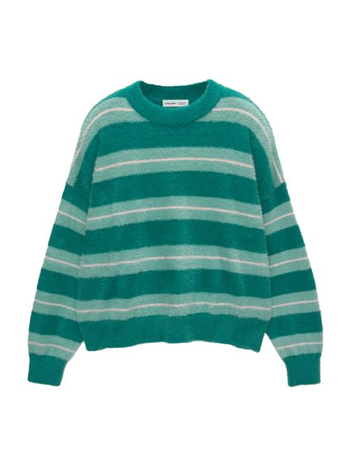 Se Pull&Bear Pullover  grøn / mint / hvid ved About You