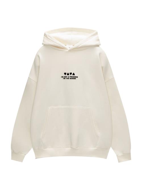 Pull&Bear Sweatshirt  creme / sort