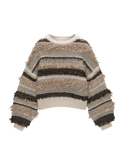 Pull&Bear Pullover  beige / kit / mørkebrun