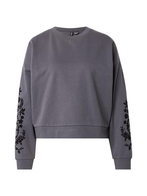 VERO MODA Sweatshirt 'VMHELEN TRINA'  mørkegrå / sort