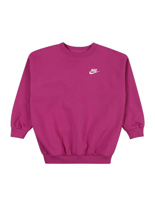 Nike Sportswear Sweatshirt 'Club Fleece'  fuchsia / hvid